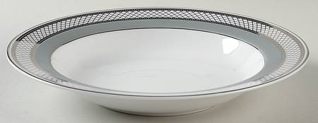 Silk Ribbon Slate Rim Soup Bowl by Ralph Lauren China