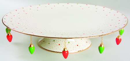 China Jewels Christmas 11" Diameter Pedestal Cake Stand