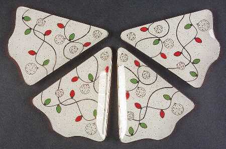 China Jewels Christmas Tidbit Plate - Set of 4