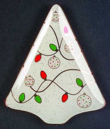 China Jewels Christmas Tidbit Plate