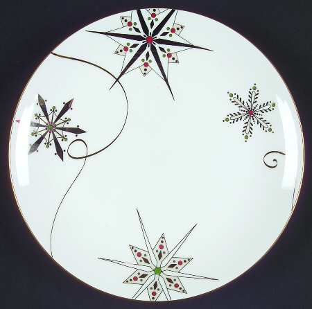 Merry and Bright Snowflake Dessert/Pie Plate by Lenox