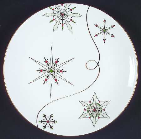 Merry and Bright Snowflake Dessert/Pie Plate by Lenox