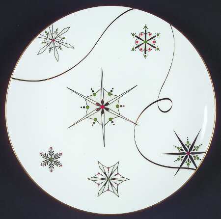 Merry and Bright Snowflake Dessert/Pie Plate by Lenox