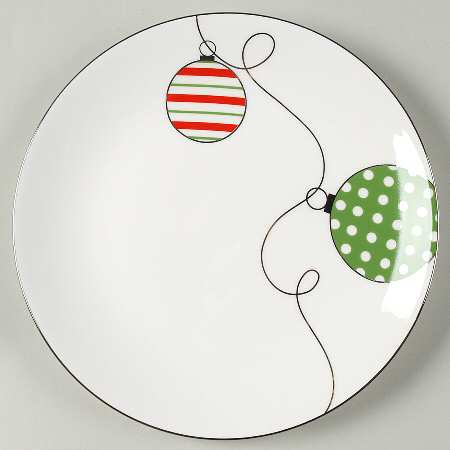 Merry and Bright Ornament Dessert/Pie Plate