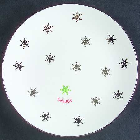Merry and Bright Silhouette Dessert/Pie Plate