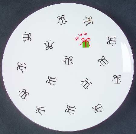 Merry and Bright Silhouette Dessert/Pie Plate