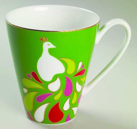 Festive Peacock Mug