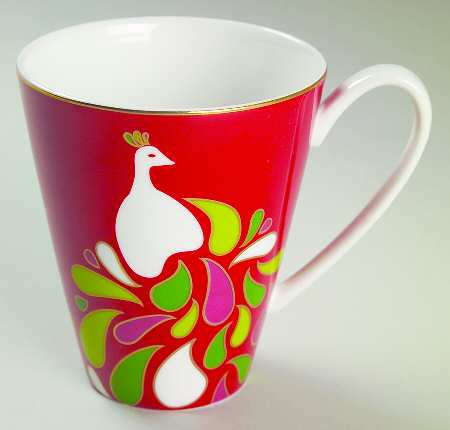 Festive Peacock Mug