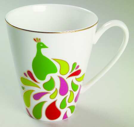 Festive Peacock Mug
