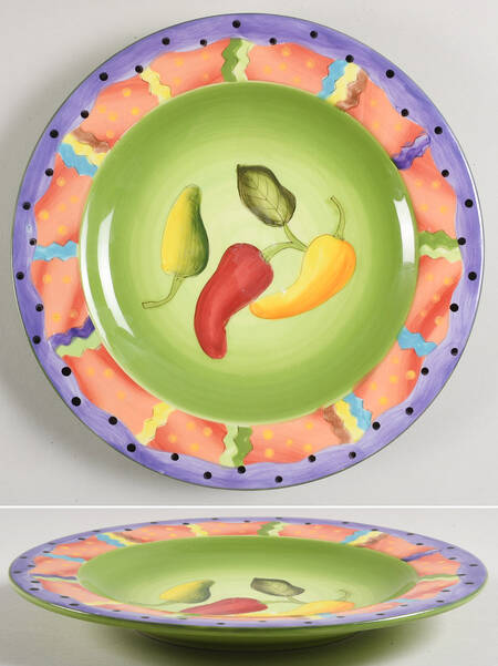 Mardi Gras 9" Individual Pasta Bowl