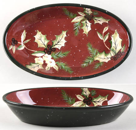 Holiday Bounty 9" Oval Vegetable Bowl