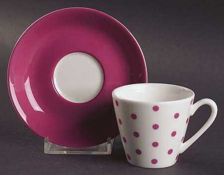Larabee Dot Flat Demitasse Cup & Saucer Set