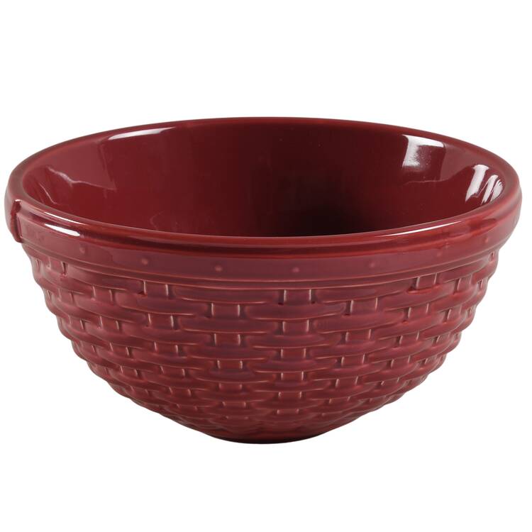 Woven Traditions Paprika 9" Round Vegetable Bowl