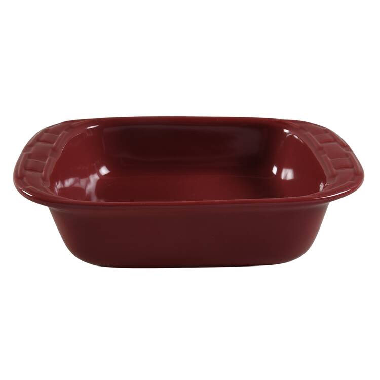 Woven Traditions Paprika 11" Square Baker by Longaberger