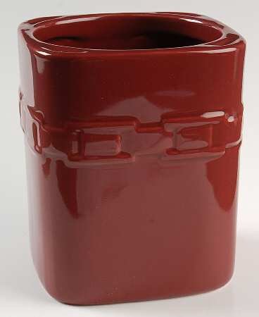Woven Traditions Paprika Medium Square Canister No Lid