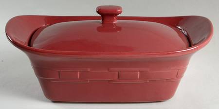 Woven Traditions Paprika 1.5 Quart Rectangular Covered Casserole