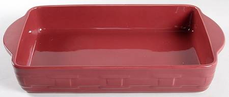 Woven Traditions Paprika 16" Rectangular Baker
