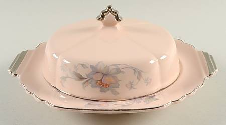 Silver Moon (Royal Beige Ware) Round Covered Butter