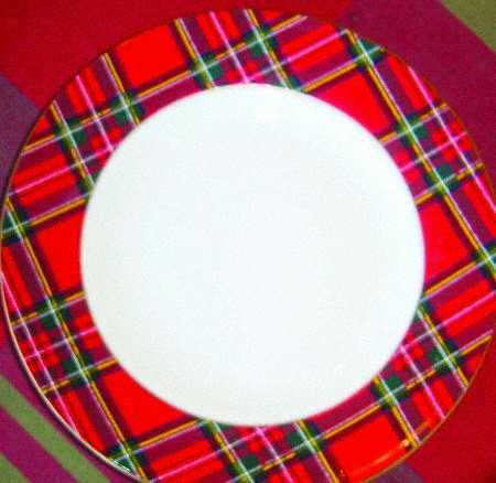 Tartan Red Salad Plate