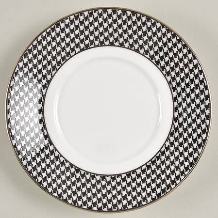 Houndstooth Saucer for Flat Cup