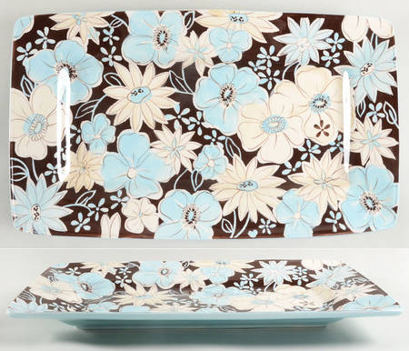 Casual Blues 18" Rectangular Serving Platter