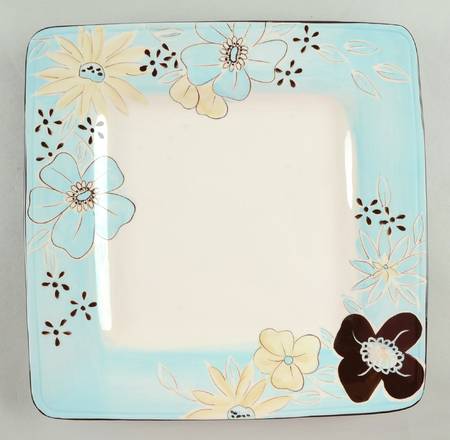 Casual Blues Square Dinner Plate