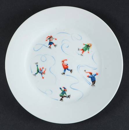 Christmas Village Salad Plate