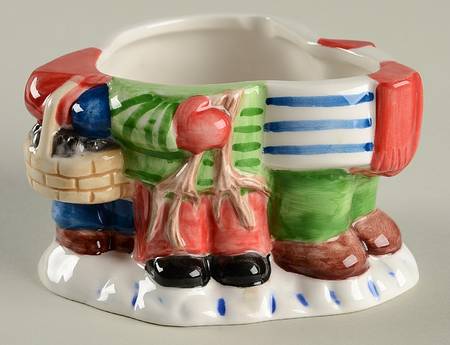 Christmas Village Sugar Bowl No Lid