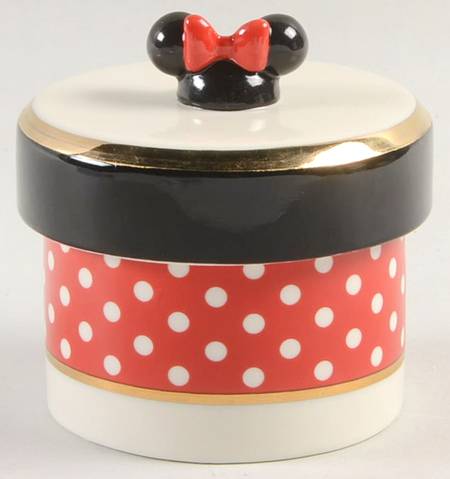 Mickey & Minnie Disney Figural Giftware Trinket Box with Lid