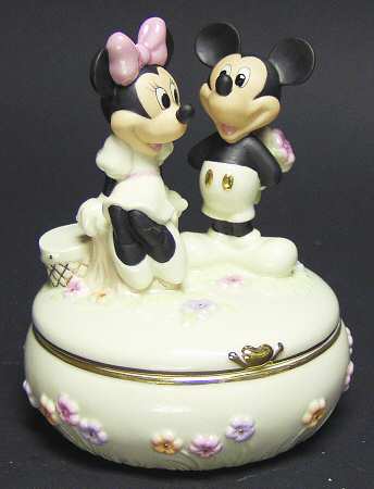 Mickey & Minnie Disney Figural Giftware Keepsake Box