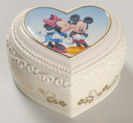 Mickey & Minnie Disney Figural Giftware Keepsake Box