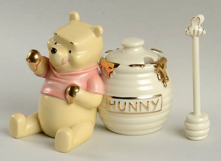 Pooh Figural Giftware Honey Pot with Lid and Spoon/Dipper
