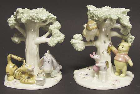 Pooh Figural Giftware Figural Candlestick - Set of 2