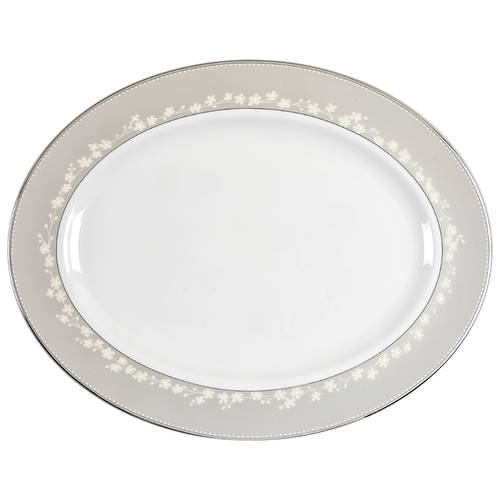 Bellina (Platinum Trim) 16" Oval Serving Platter