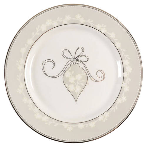 Bellina (Platinum Trim) Holiday DessertPie Plate