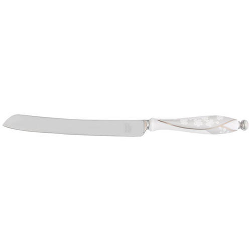 Bellina (Platinum Trim) Cake Knife/Server with Stainless Blade
