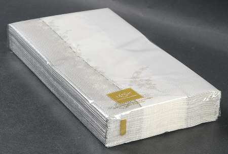 Bellina (Platinum Trim) Package of Paper Guest Towel Napkins