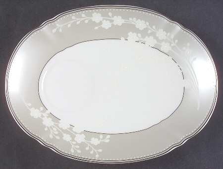 Bellina (Platinum Trim) Plate for Dessert Plate & Cup Set