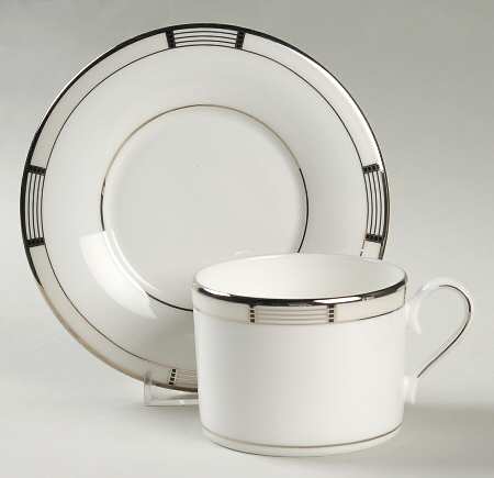 High Society Flat Cup & Saucer Set