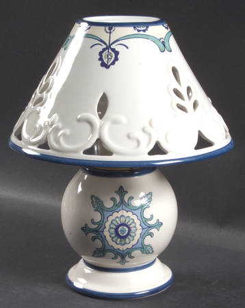 Mediterra Collection Candle Lamp & Shade