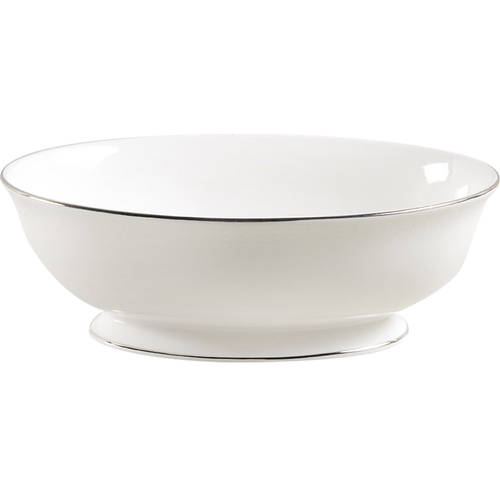 Herald Square White 9" Oval Vegetable Bowl