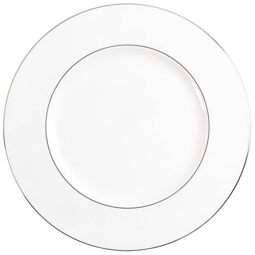 Herald Square White Accent Luncheon Plate