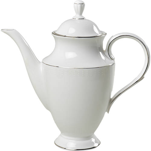 Herald Square White Coffee Pot & Lid