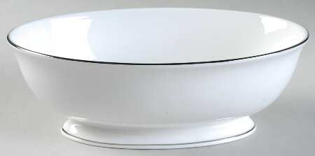 Herald Square White 9" Oval Vegetable Bowl