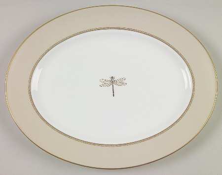 June Lane Gold 13" Oval Serving Platter