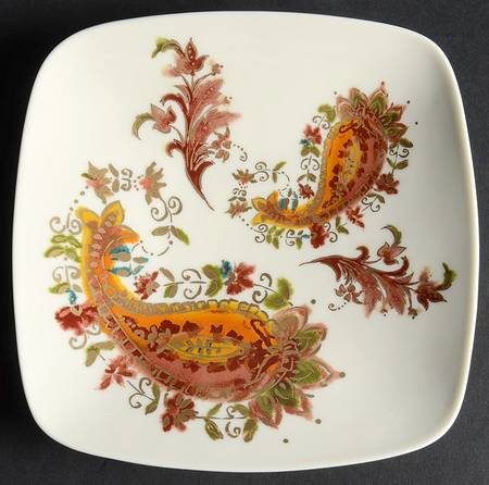Burnished Amber Tidbit Plate