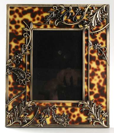 Burnished Amber Metal Frame-Holds 5" X 7"