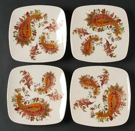 Burnished Amber Tidbit Plate - Set of 4