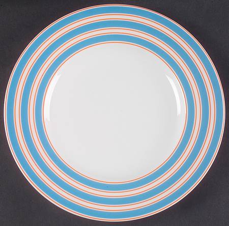 Cays Stripe Blue Accent Luncheon Plate
