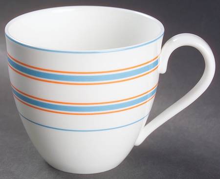 Cays Stripe Blue Flat Cup